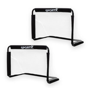 Set 2 Metal Football Goal Posts 78x56x45cm