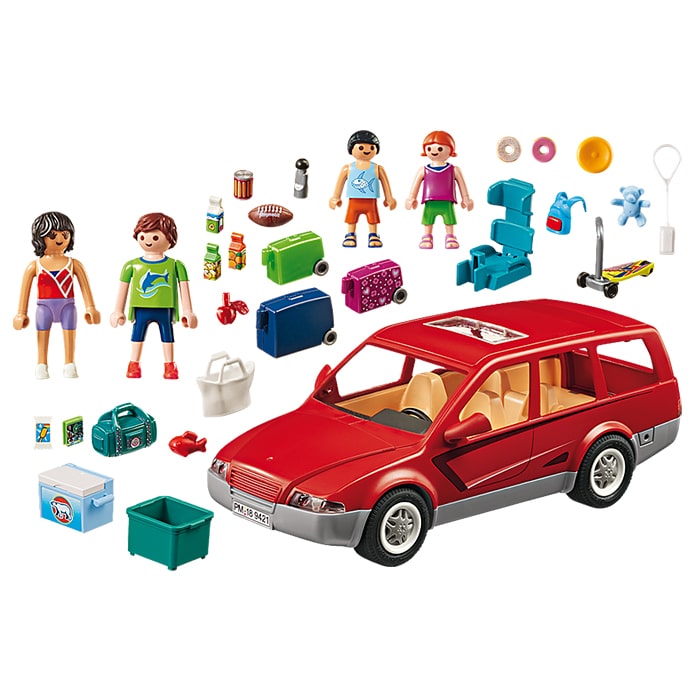 Playmobil red car shop
