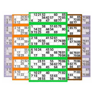 Bingo Ticket Books – 480 Games Coded Tickets Various Colours Large Numbers