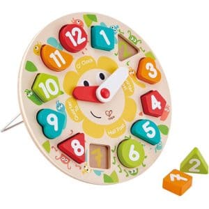 Hape Chunky Clock Puzzle Game, Multicolor