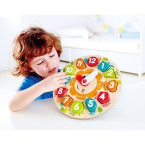 Hape Chunky Clock Puzzle Game, Multicolor