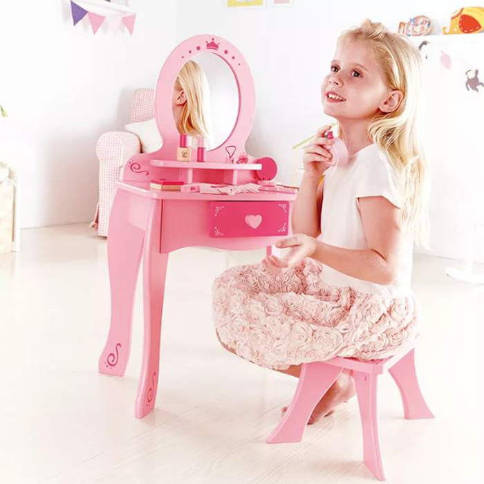 Hape Vanity Set with Mirror Makeup Dressing Table Toy Shop