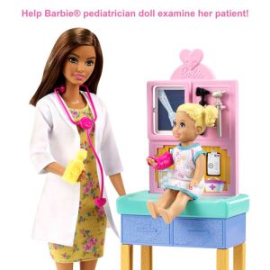 Barbie® Career Pediatrician Playset, Brunette Doll