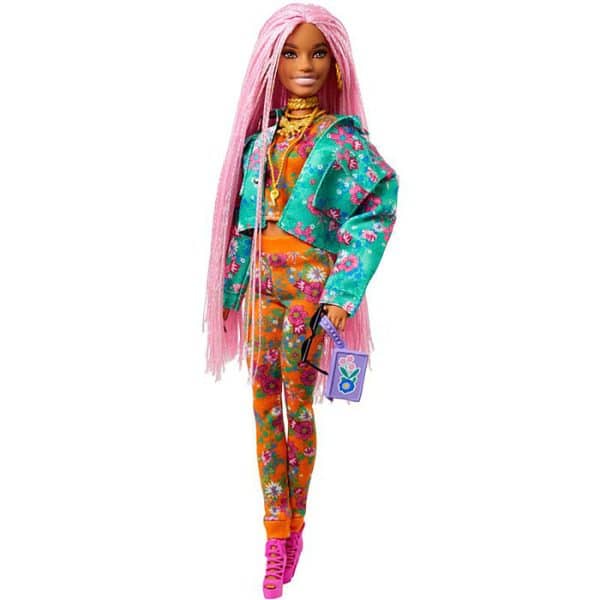 Barbie® Extra Doll #10 in Floral-Print Jacket with DJ Mouse Pet