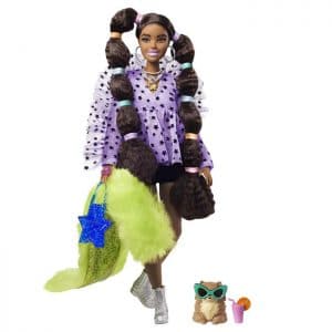 Barbie® Extra Doll #7 in Top & Furry Shrug with Pet Pomeranian