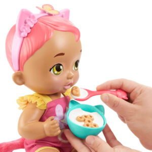 Mattel My Garden Baby: Feed & Change Baby Butterfly Doll – Magenta