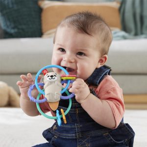 Fisher-Price Baby Rattle Teething, Twist & Teethe Otter