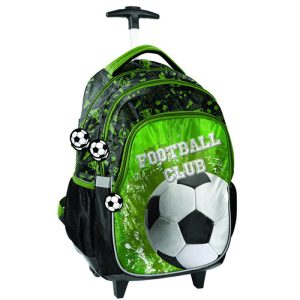 Primary School Bag Trolley Paso Football Green