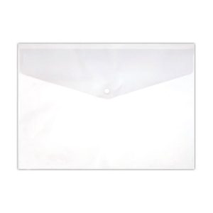 Plastic Folder A4 Clear Bag with Button Clear