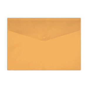 Plastic Folder A4 Clear Bag with Button Orange