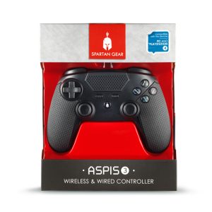 Spartan Gear – Aspis 3 Controller Compatible with PC and Playstation 4 Black