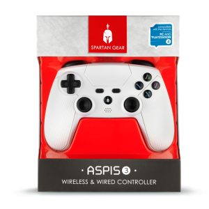 Spartan Gear – Aspis 3 Controller Compatible with PC and Playstation 4 White