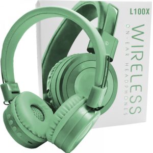 L100X Wireless Bluetooth On-Ear Headphones Green