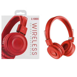 L100X Wireless Bluetooth On-Ear Headphones Red
