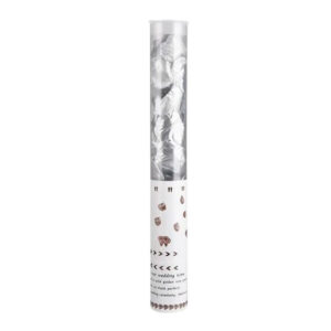 Party Popper 50cm Silver Rose Petal